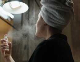 Man in Black Shirt and Gray Knit Cap