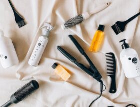 Flatlay of Hair Products